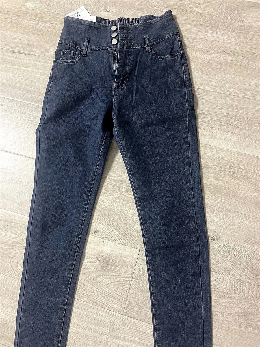 High Waist Women's Ankle-length Pencil Jeans Spring Fall Skinny Vaqueros Korean New Streetwear Denim Pant Stretch Kot Pantalones