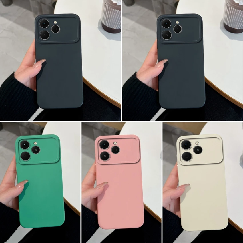 Luxury Solid Color Matte Silicone Dust-Proof Phone Cover Case