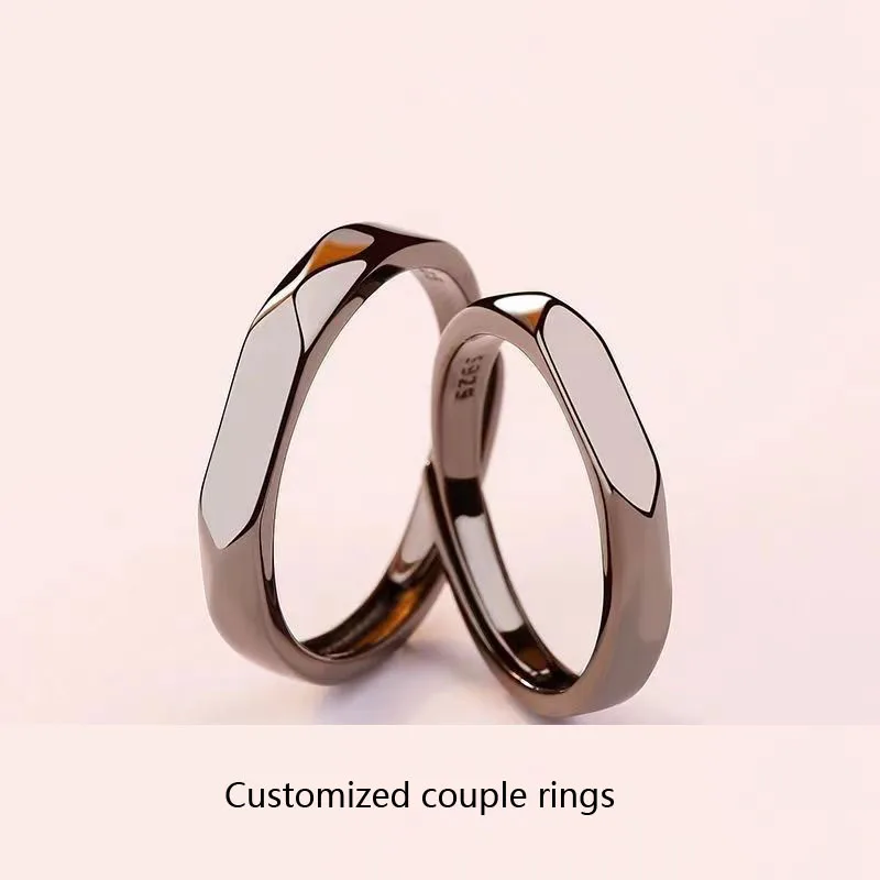 맞춤형 이름 조정 가능한 오프닝 반지, 기념일 선물, 커플 패션, 심플한 스타일  Best5