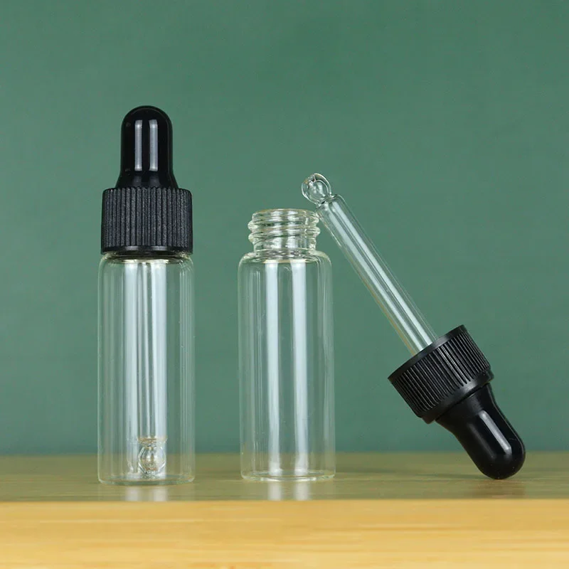 Glass Bottles Mini Glass Bottles Aromatherapy Diffuser Bottle 50pcs Empty Dropper Bottle Clear Glass Essential Oil Bottle Aromatherapy Pipettes Bottles Cosmetic Bottles Small Samples