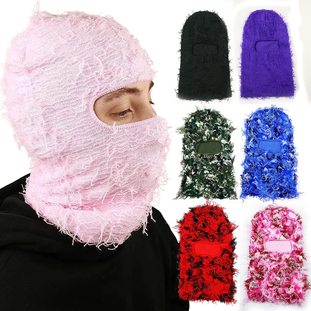 

Winter Warm Balaclava Full Face Cover Ski Mask Hat Army Tactical CS Windproof Knit Beanies Bonnet Caps Funny Mask Face Shield