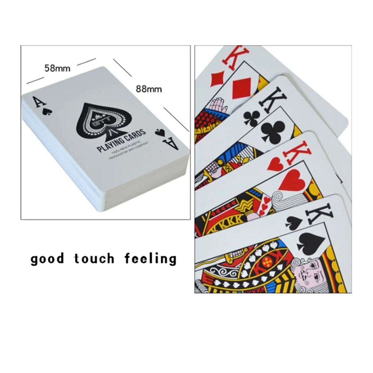 BAAU 3X Poker Cards Waterproof Hold'Em Playing Cards Black Jack Plastic Game Card Poker Game Board Card-Blue
