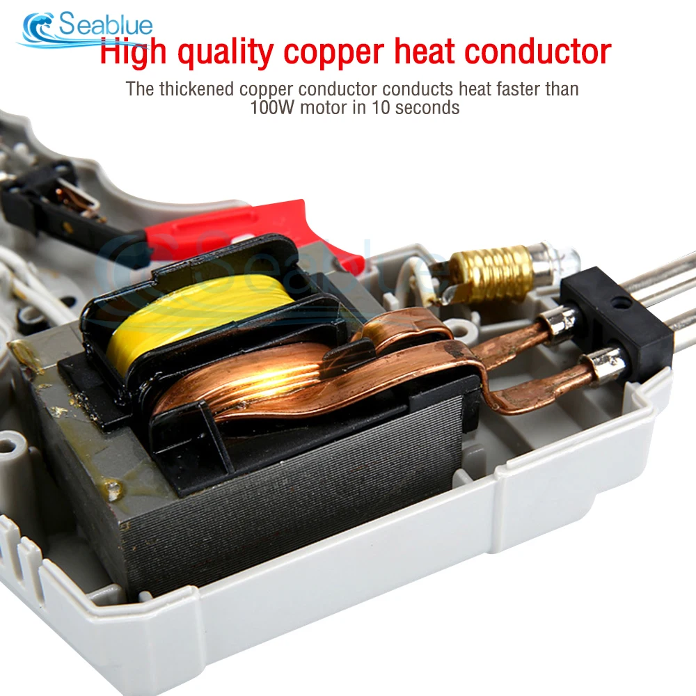 산업용 고전력 전기 철 용접 100W 220V 납땜 총 토치 용접 수리 도구 EU 플러그 뜨거운 공기 열 총