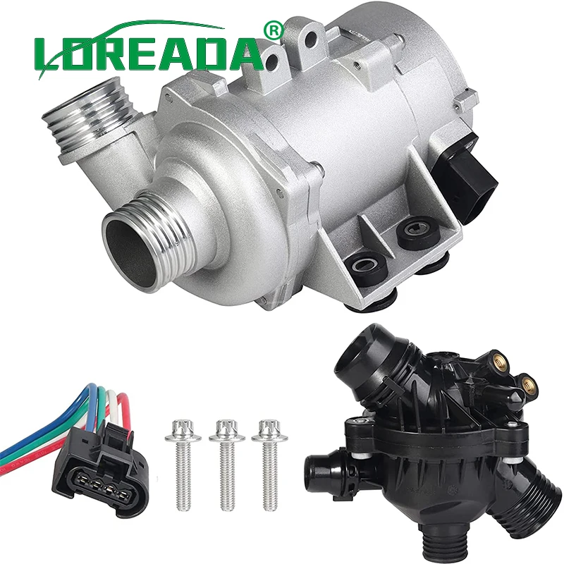 Engine New Electric Water Pump W/Thermostat Wire Bolt