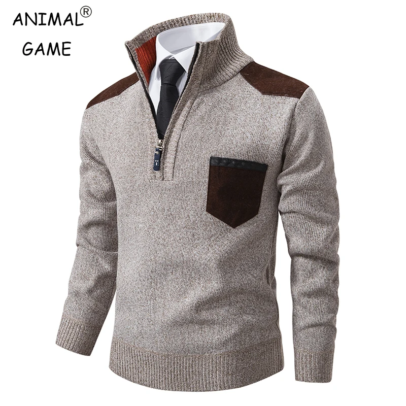 À manches longues pull à demi-fermeture éclair Selected Homme