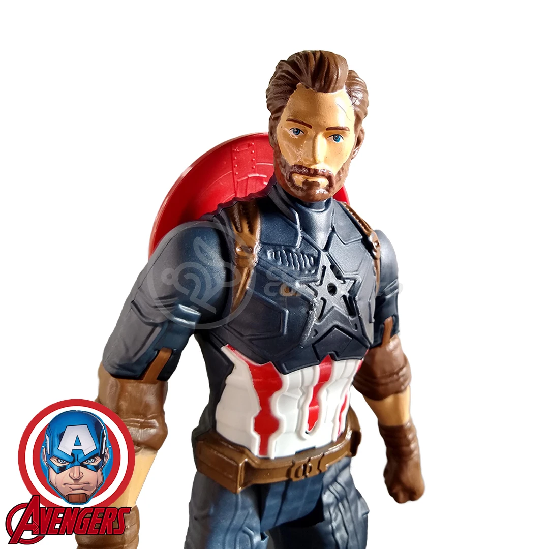 Фигурка героя Brinquedo Boneco Капитан Америка с волной 29 см коллекционное герои Marvel |