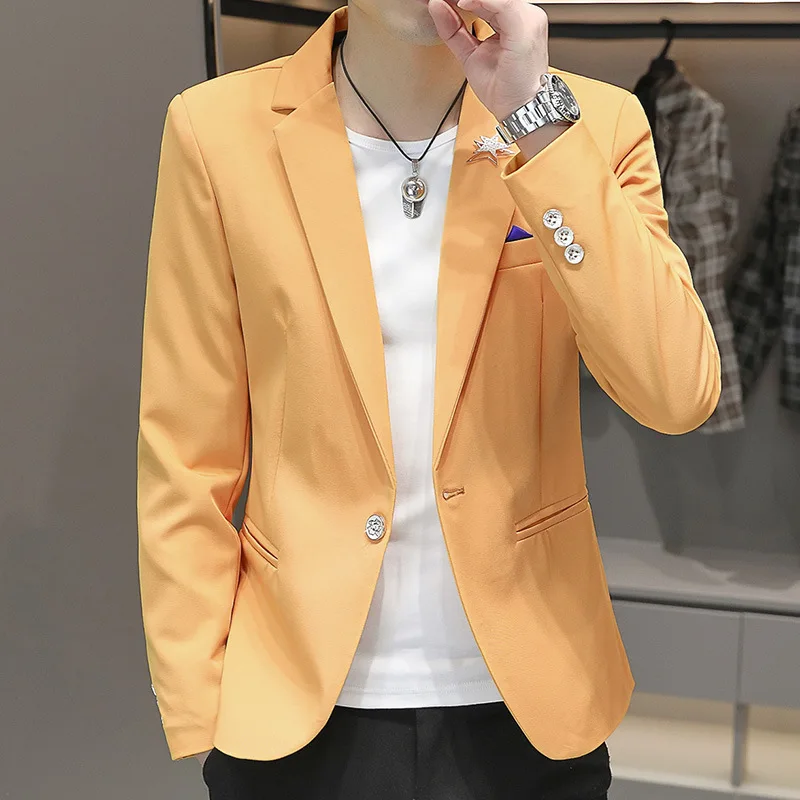 

HOO 2024 Men's Spring blazer Youth Casual Fashion and Handsome blazer