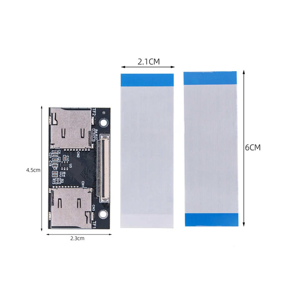 Dual TF Card Adapter with Anti-Interference Technology for Computers and Game Consoles