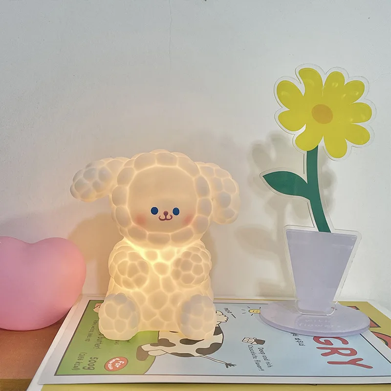 

Cute Lamb Children's Day Night Light Bedside Sleep Light Cartoon Gift Room Decorative Bedroom Creative Desktop Ornaments