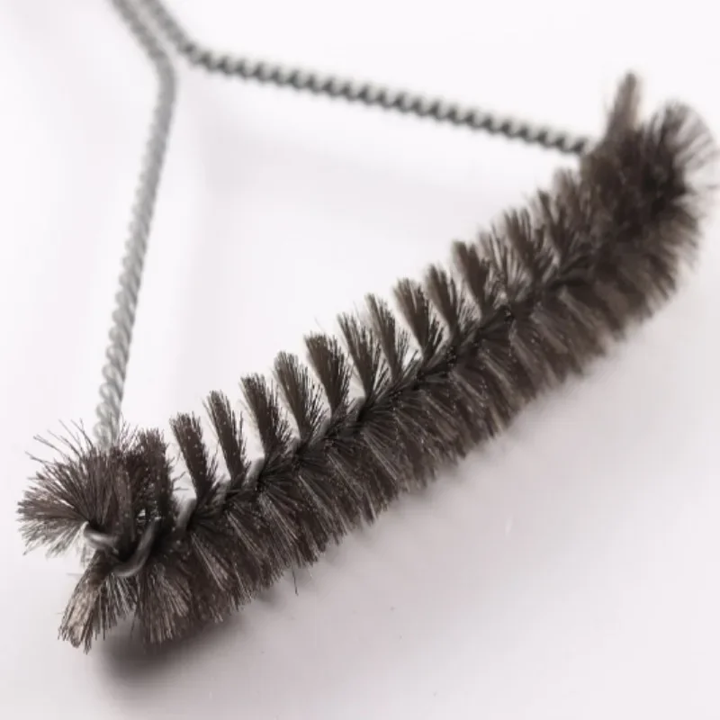 1PC Stainless Steel Wire Barbecue Brush Barbecue Grill Cleaning Brush 12 Inch Y-shaped Net Curl Cleaning