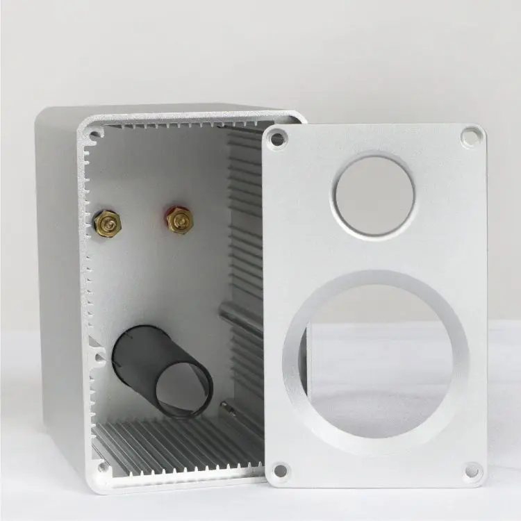 1 pair 2.5-2.75 inch full aluminum bookshelf speaker empty box for speaker DIY black silver for choose