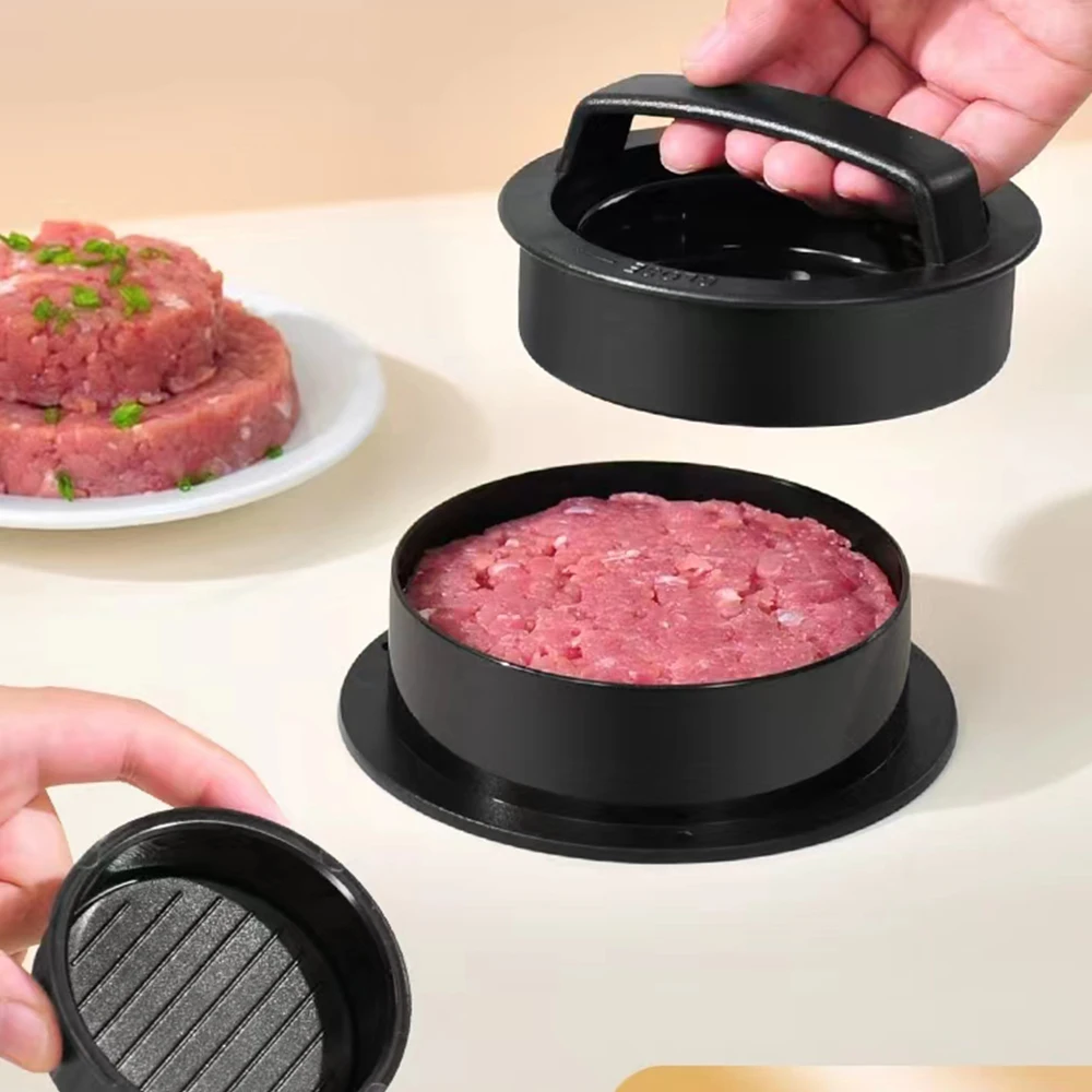 Hamburger Meat Press Maker ABS Round Shape Non-Stick Stuffed Burger Patties Beef Grill Pie Press Mould Maker Hamburguesas Molde