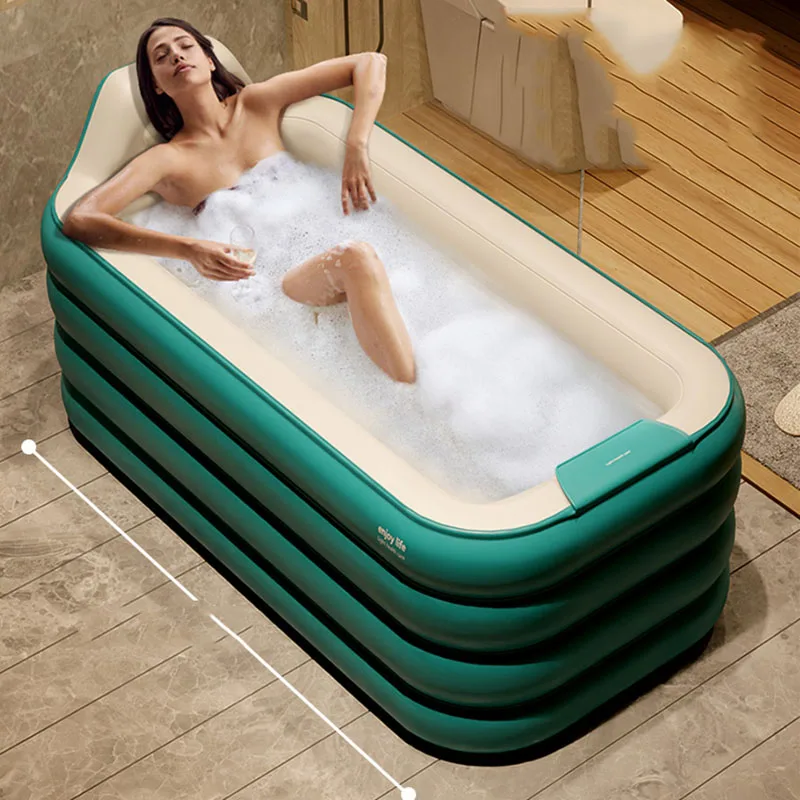 Bañera plegable portátil para adultos y niños, bañera inflable larga y  grande, Spa grueso, Sauna de cuerpo grande, CC50YP - AliExpress