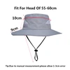 Summer UPF50+ Sun Hats For Women Men Breathable Mesh Boonie Hat Foldable UV Protection Hiking Fishing Hat Male Bucket Hats 6
