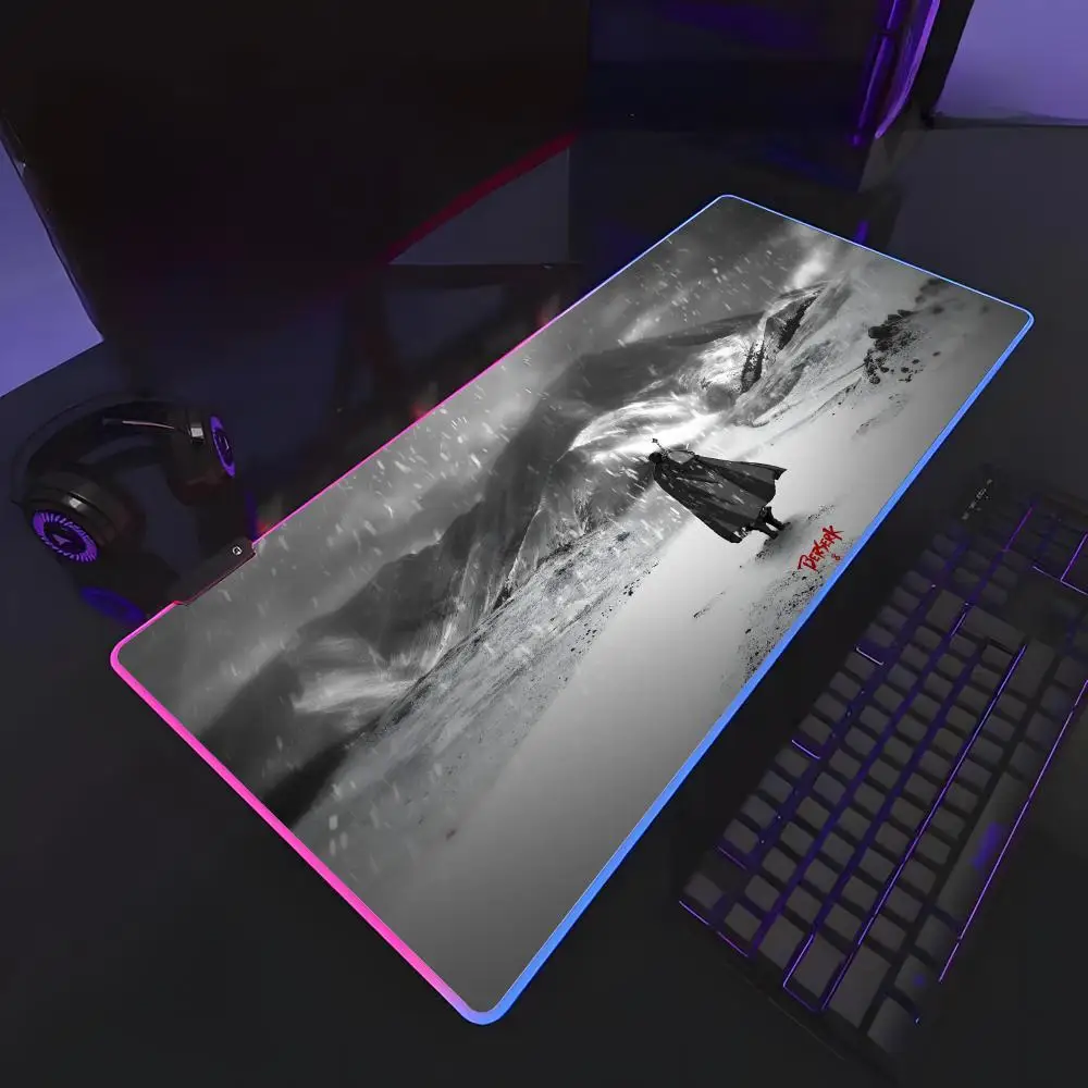 Enhanced RGB Gaming Mouse and Keyboard Mat - XXL Non-Slip Rubber Office and Desk Pad (40x90cm)