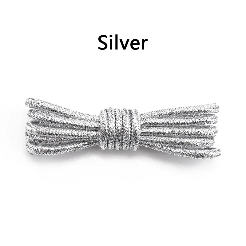 Vibrant Glitter Round Shoelaces for Trendy Sneakers and Leather Shoes