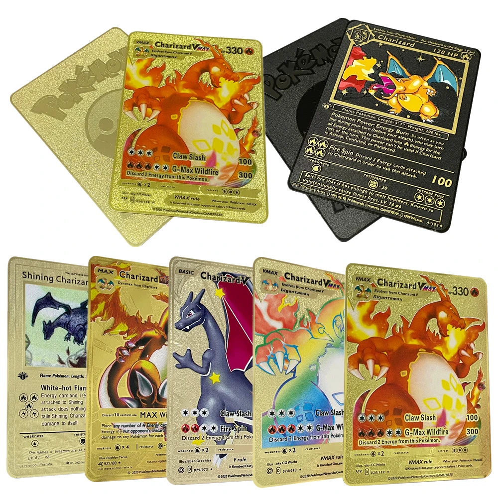 English Version New Pokemon Metal Cards Charizard Vstar Vmax V Gx Shiny Gold Metal Card Game Child Gift Aliexpress English Version New Pokemon Metal Cards Charizard Vstar Vmax V Gx Shiny Gold Metal Card Game Child Gift Aliexpress