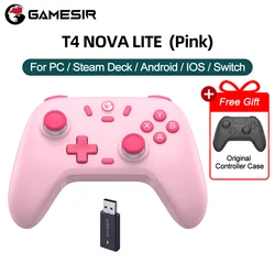 Wireless Multi-Platform Gaming Controller with Bluetooth Hall Effect Joystick (Pink)