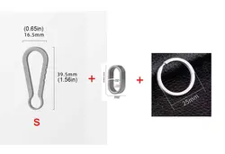 Titanium Alloy Quick - Hang Keychain with Horseshoe Clasp (S M M)