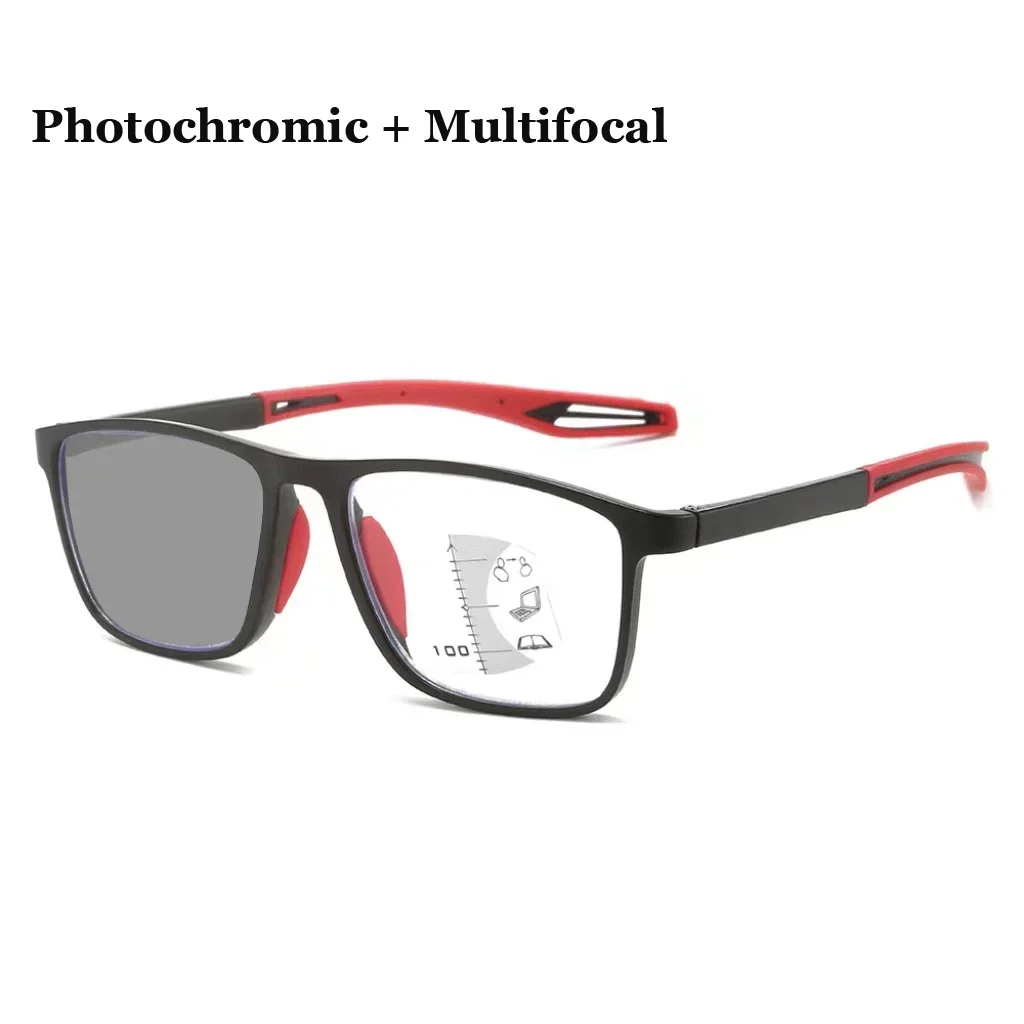 Smart Photochromic Presbyopia Glasses TR90 Sports Progressive Multifocal Reading Eyeglasses Finished Near Far Bifocal Eyewear 2