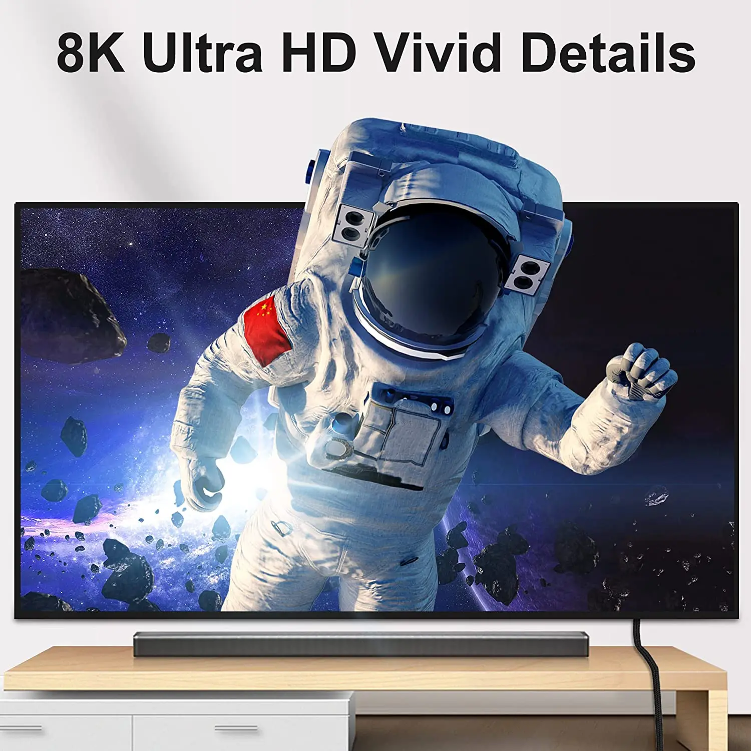 Ultra HD High-Speed DisplayPort Cable - 8K HDR Video & Audio for Gaming & Entertainment