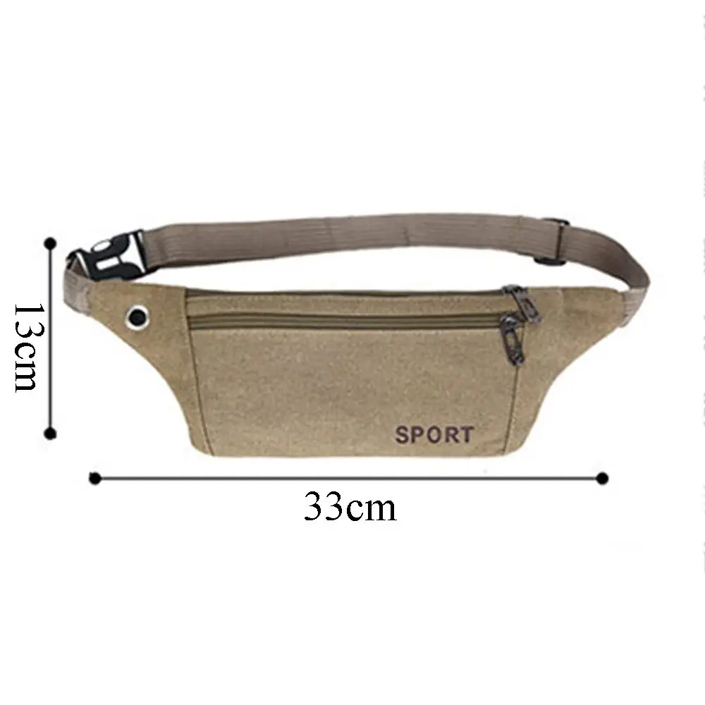 Umhängetasche Casual Geldbörse Herren-Bauchtasche Hüfttasche Canvas-Gürteltasche Fanny Pack – Detail 2