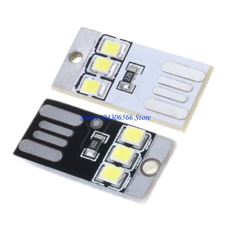 02DD 5Pcs USB LED 램프 밤 빛 포켓 카드 램프 키 체인 노트북 전원에 대 한 독서 책 조명 LED