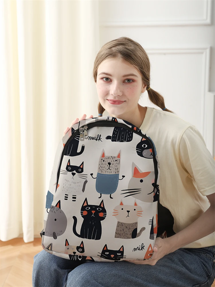 New Women's and Men's High Capacity College Backpack Trend Women's Laptop School Bag Cute Girl Travel Bag Cool