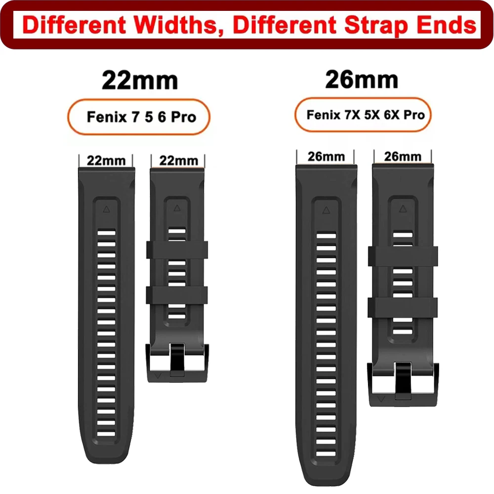 Official QuickFit Silicone Strap - High-Performance Band with 22mm & 26mm Options