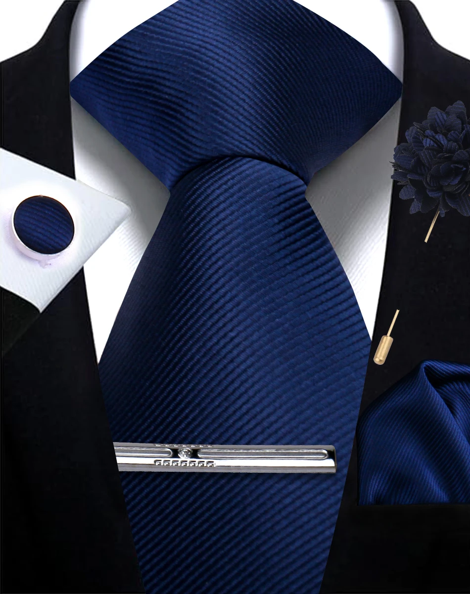 Business Ties Handkerchief Cufflink Tie clip Pin Set For Men Formal Necktie Party Wedding Accessories men accessories set