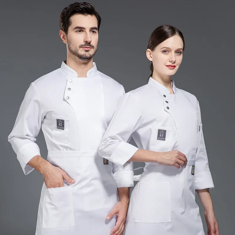 

Unisex Chef Jacket Long Sleeve Short Sleeve Kitchen Cook Coat Waiter Waitress Uniform Tops Restaurant Kitchen Work Wear