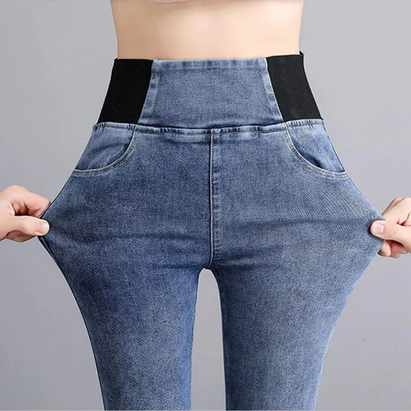 Women Oversize 26-38 Black Skinny Pencil Jeans High Waist Slim Denim Pants Stretch Leggings Vaqueros Casual Pantalones Jean 2023