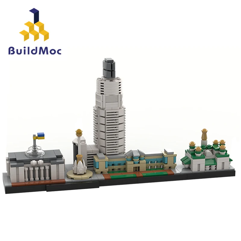 

MOC Ukrainian Capital Kyiv (Kiev) Skyline Building Blocks Set Idea Assemble Architecture Bricks Toys For Children Birthday Gifts