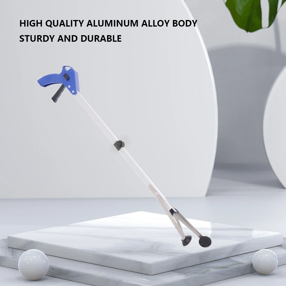 1pc Aluminum Alloy Grabber Reacher Tool Folding Garbage Clip Picker Extended Picker Pliers Sanitary Pickup Cleaning Supplies 2