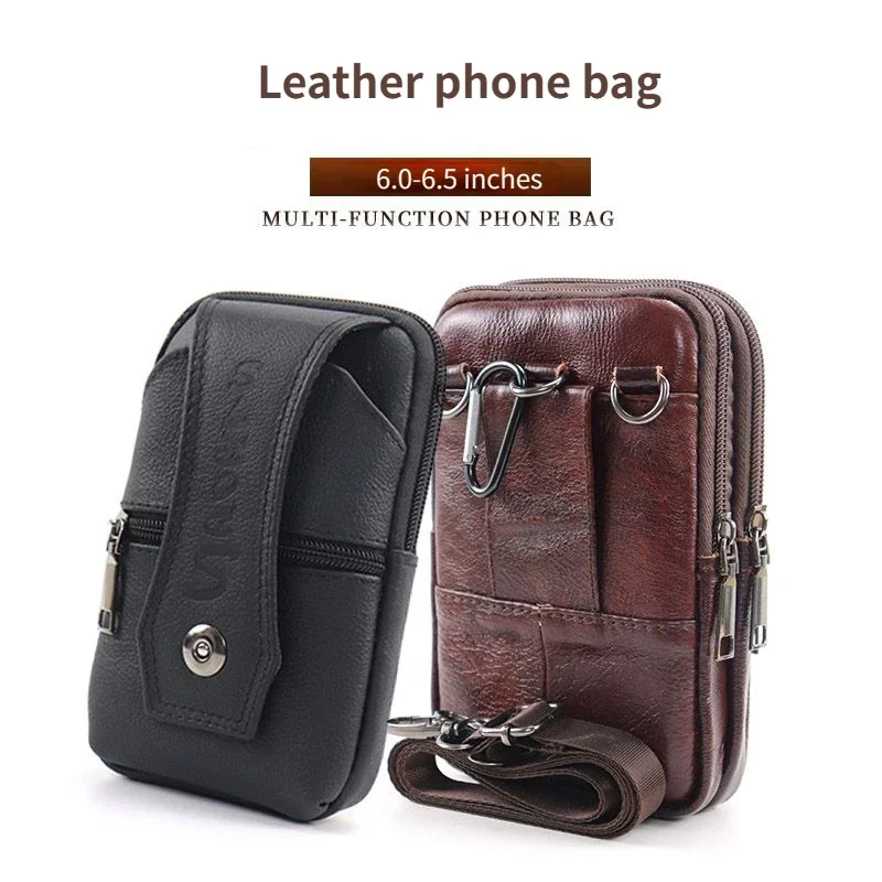 Men-s-Mobile-Phone-Bag-Wearable-Belt-Waist-Bag-Large-Capacity-Genuine ...