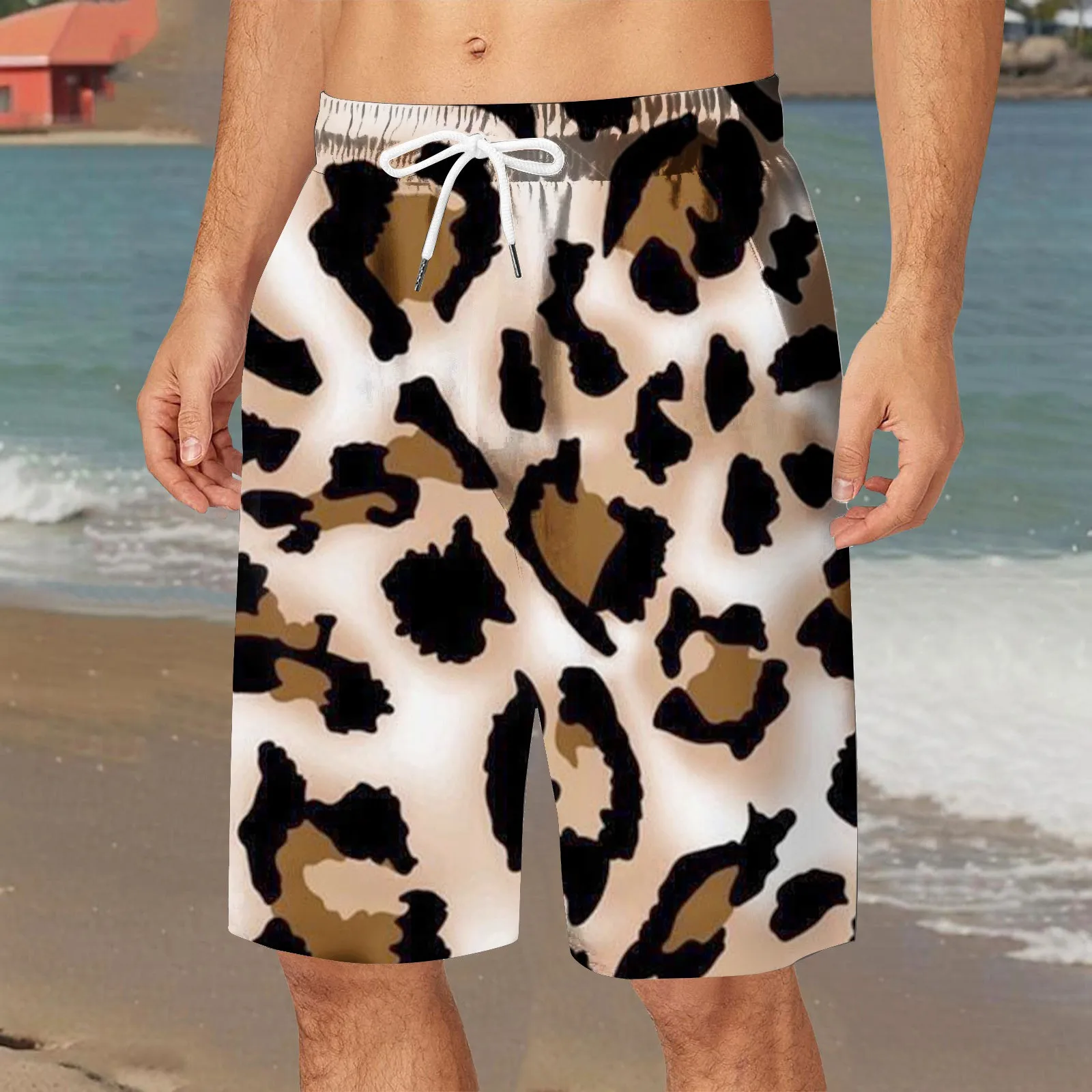 Shorts For Men Trendy Plus Size Men'S Quick Drying Trunks 5 Inch Swimsuit Mesh Beach Swimsuit Long Swim Shorts шорты мужские 4