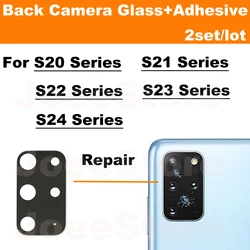 Premium Rear Camera Glass Lens Replacement with Adhesive - 2 Pack (2x For S23Ultra)