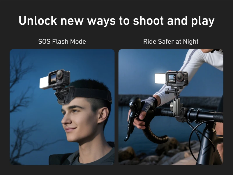 TELESIN Quick Release Fill Light Mini Waterproof Selfie Light For OSMO Action 2