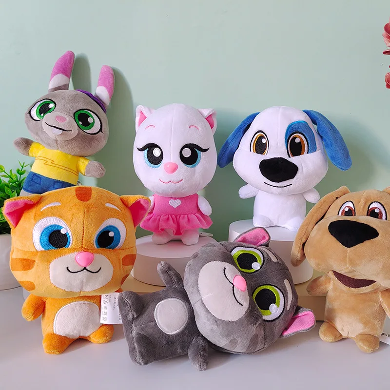 Talking Tom And Friends Plush Toys Doll 1PC 15cm Kawaii Angela Hank Ginger Ben Claw Machine Dolls Can't Talk Version