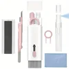 7in1 Multi-Function Cleaning Pen Soft Brush Flocking Sponge with Cloth, Airpod Cleaner Kit,for Airpods Pro 1 2 3, Mobile Phone 4
