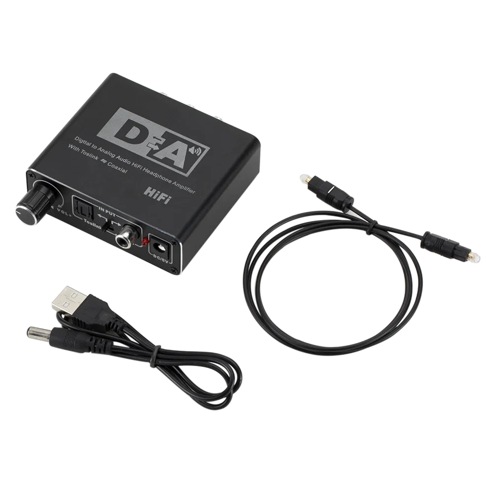 Portable Hifi DAC Amp Digital To Analog Audio Converter RCA 3.5mm Headphone Amplifier Toslink Optical Coaxial Output dac 24bit audio converter adapter audio converter audio converter amplifier