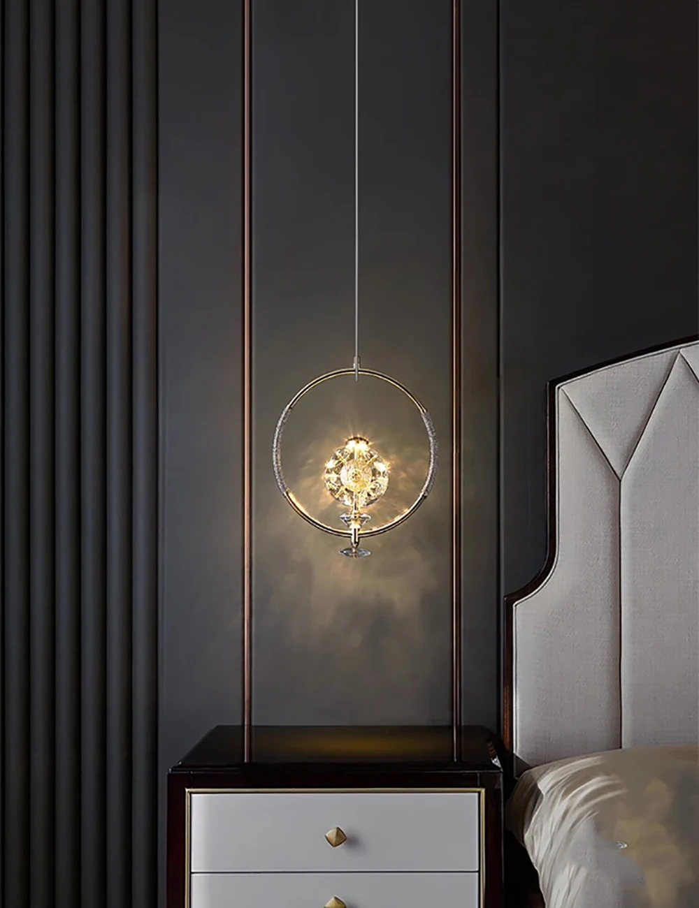 Description Picture 5 of itemLED Art Deco Glass Crystal Series Chandelier Suspension Luminaire Lampen Hanging Lamps Pendant Light For Foyer Corridor Hallway