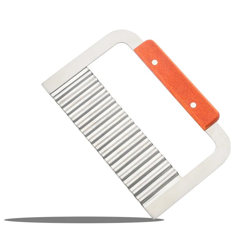 Crinkle Wavy Cutter Stainless Steel Vegetable Potato Chip French Fry Slicer Tool