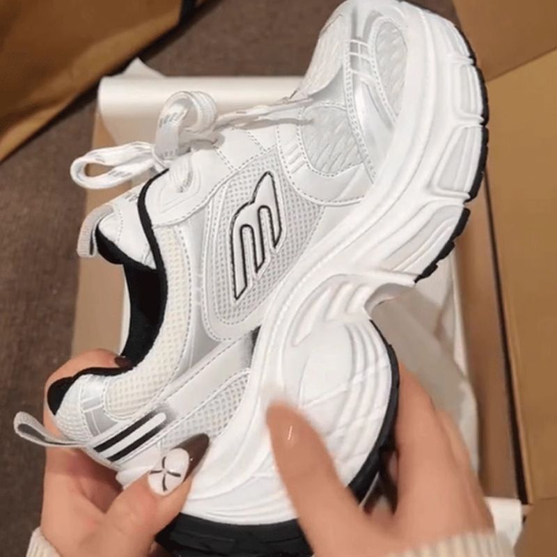High-value Thick-soled Little White Shoes 2025 Spring and Autumn Versatile Dad Shoes Lightweight Non-slip Sports Shoes Women