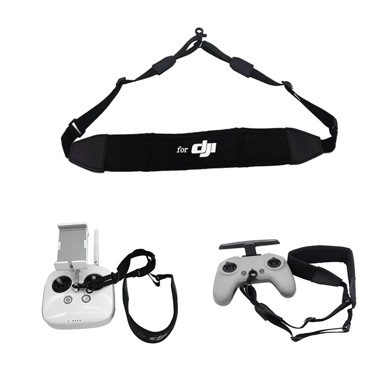 Sangle de cou pour radiocommande DJI Inspire, vue détaillée du crochet et de la boucle de réglage.