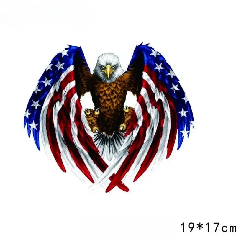 Adesivo Águia Bandeira Americana Para Carro - 165x56cm Vinil Perfurado