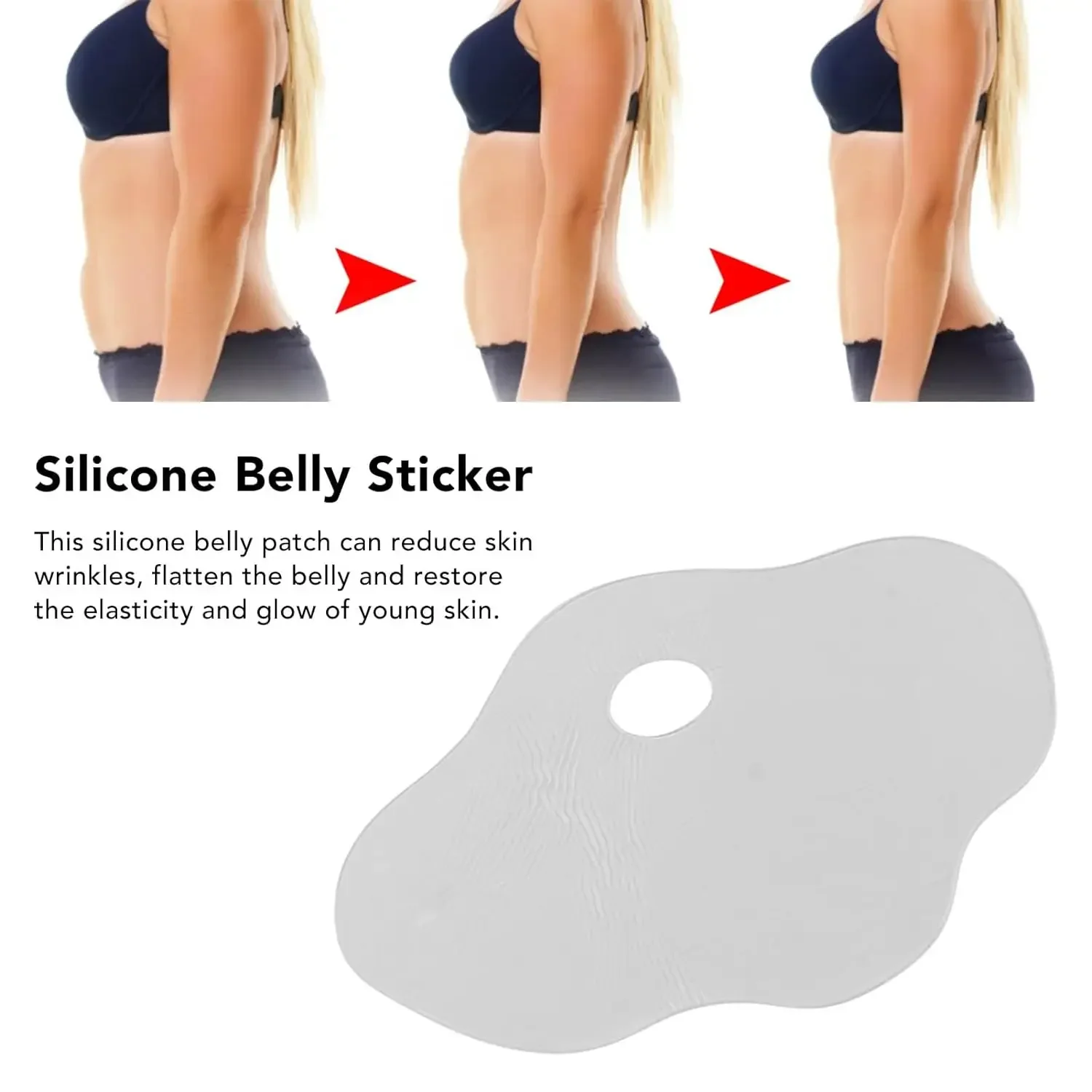 Belly Silicone Pad Anti Wrinkle Scar Stretch Marks Removal Sheets Reusable for Women Abdomen Belly Stomach Pads Stickers belly silicone pad