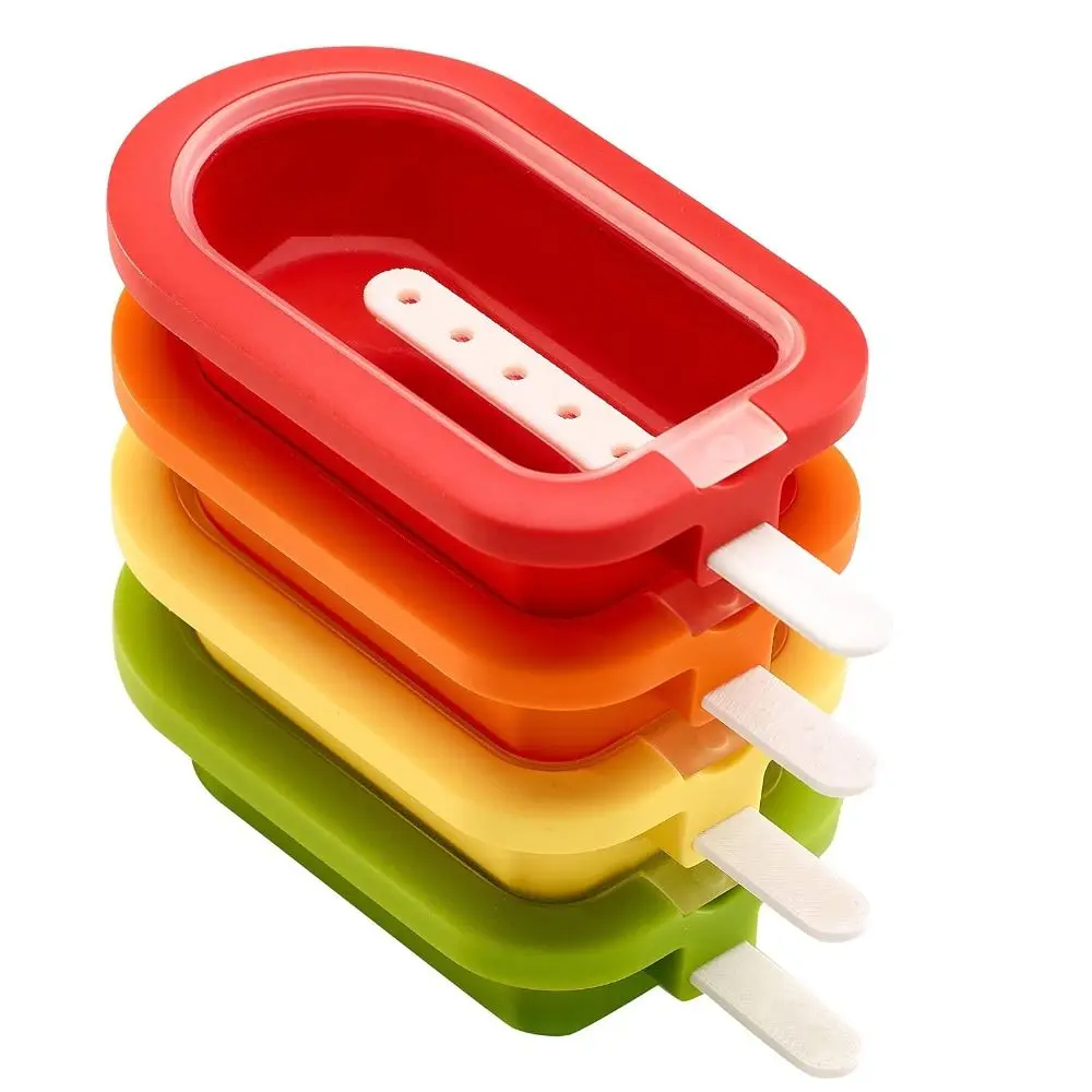 Homemade Silicone Popsicle Mould Stackable Reusable Popsicle Maker Easy To Demould Ice-lolly Maker Juice Ice Mold