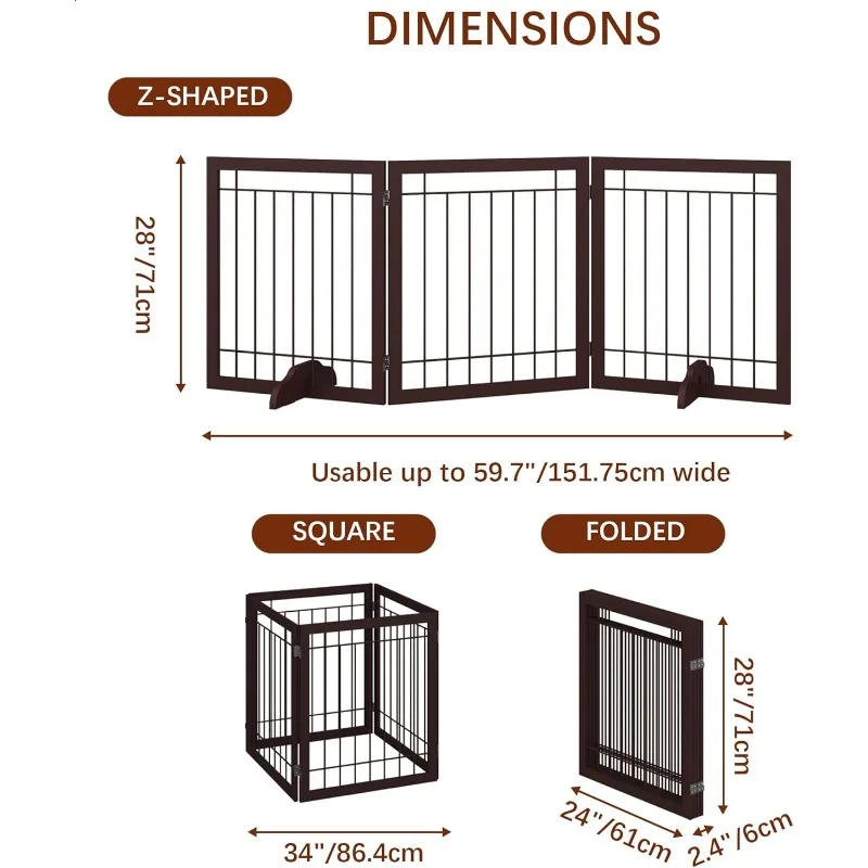 Extra Wide Freestanding Dog Gate 5