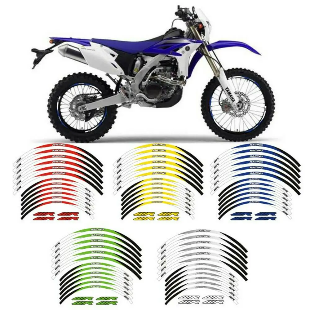 

Аксессуары для мотоциклов YAMAHA WR450F WR 450F21 18 ", наклейка на колесо, Светоотражающая полоса, обод, колеса, водонепроницаемые декоративные наклейки, набор